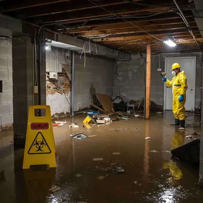 Flooded Basement Electrical Hazard in Coke County, TX Property