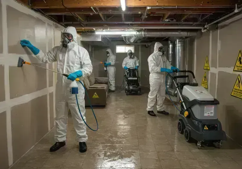 Basement Moisture Removal and Structural Drying process in Coke County, TX